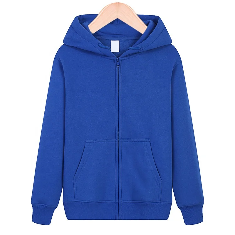 fashion plain thick fleece full-zip hoodies custom logo printed embroidered customizable men hoodies hoodie