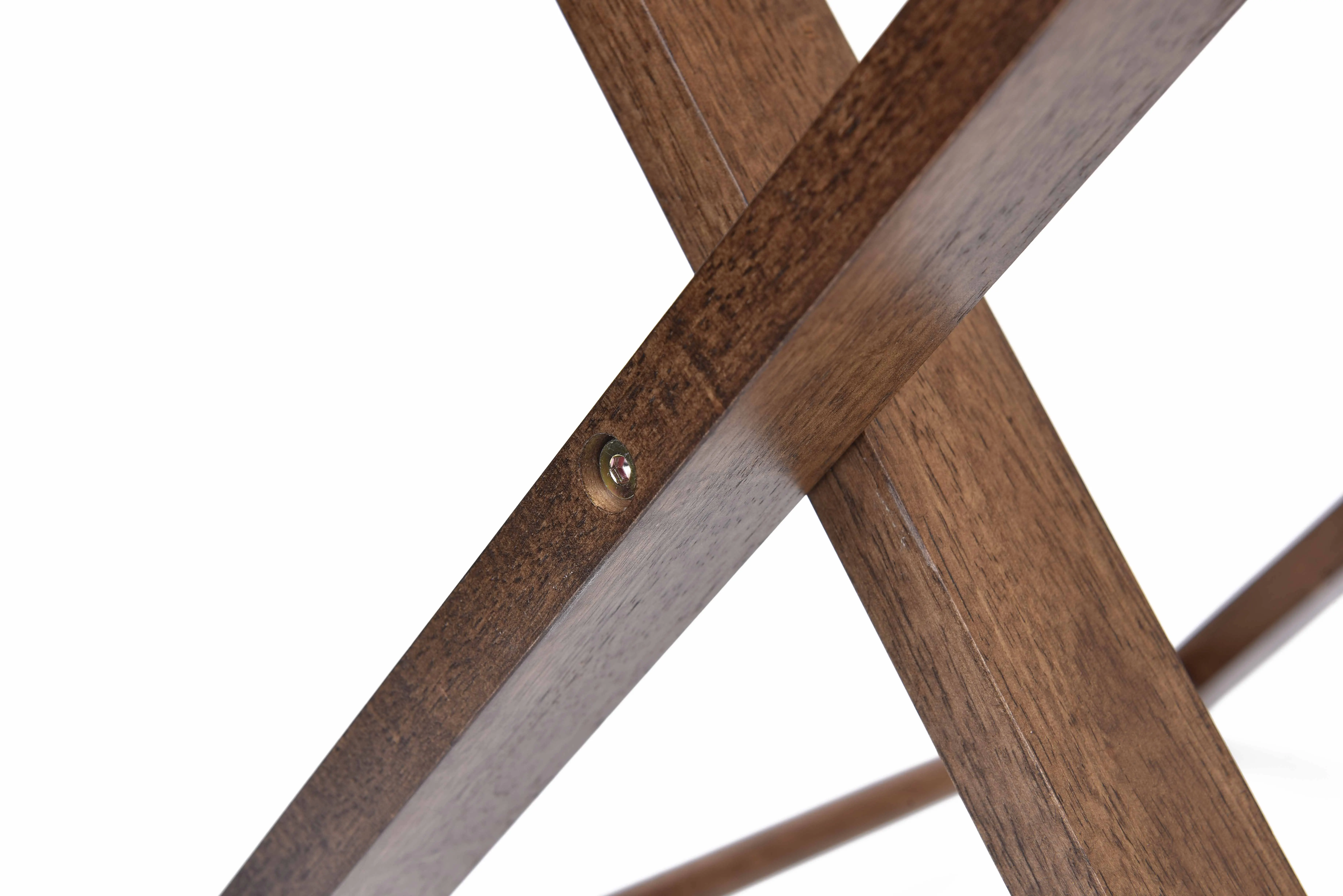 Folding luxury wooden material antique color hotel luggage rack for bedroom