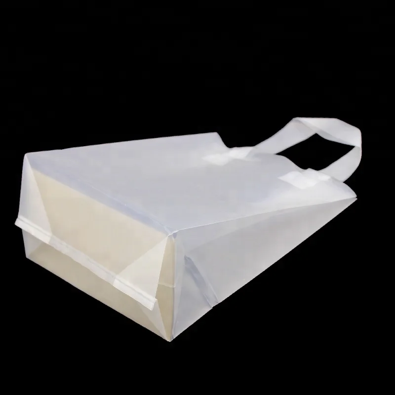 Bag for Clothes Factory Custom Garment Packing Bag/reusable Produce Bags/soft Loop Handle Packing Plastic Square Bottom Bag HDPE