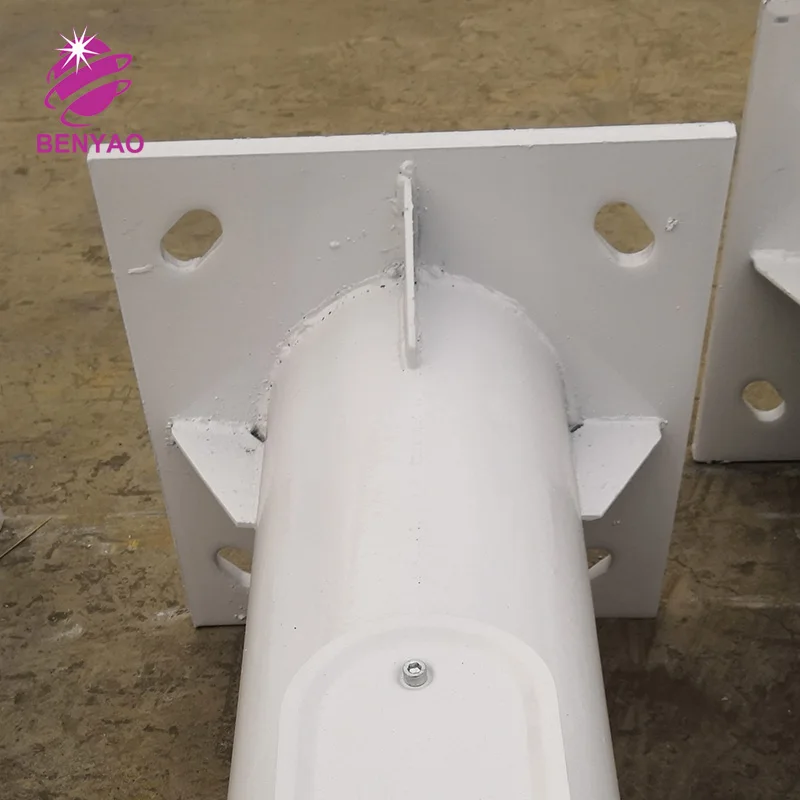 Q235 steel 3 meter solar lampposts hot dipped galvanised light pole