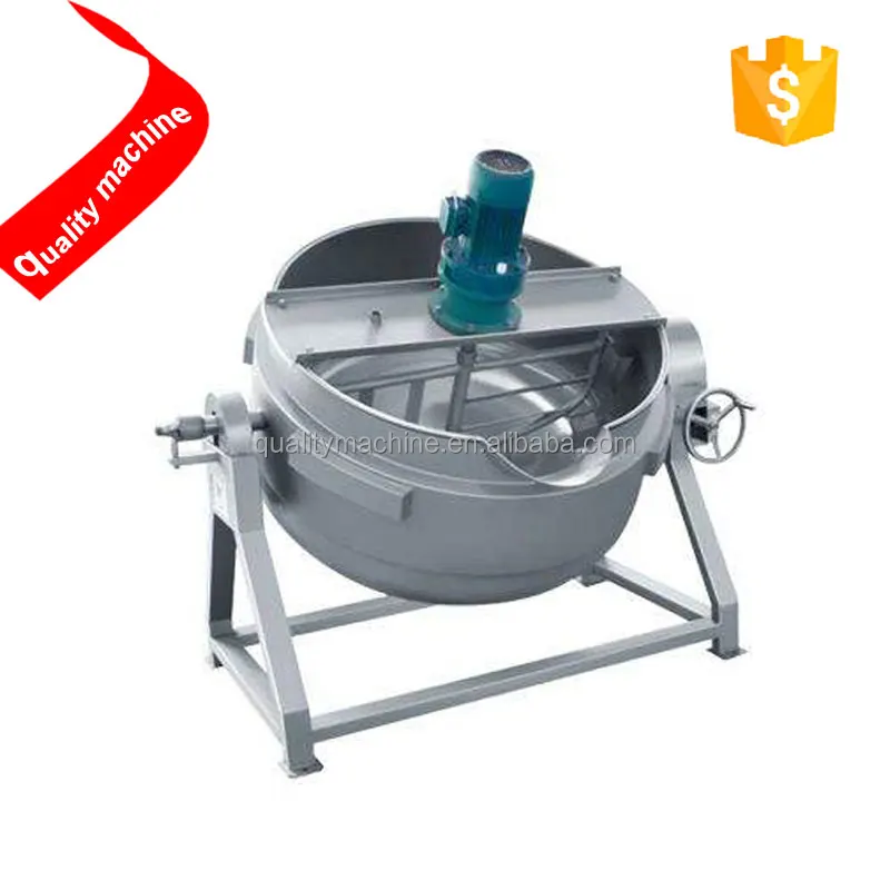 High Quality Industrial Steam Jacketed Cooking Kettle With Agitator