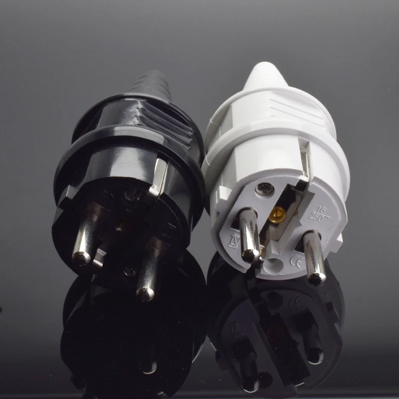 EU wiring plug  CE mark waterproof european plug schuko power wiring plug non-ground French E-012