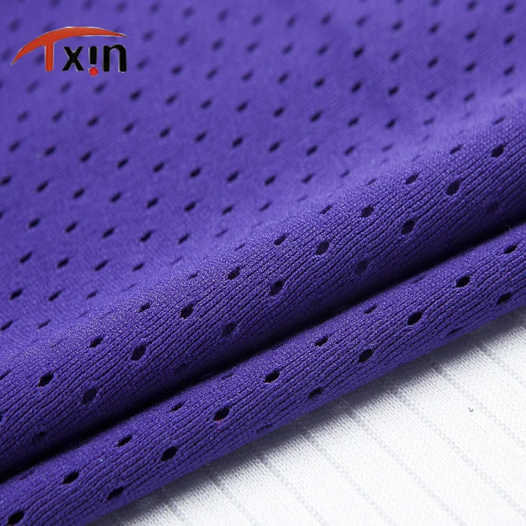 
100% polyester knitted fabric mesh fabric basketball shorts fabric 