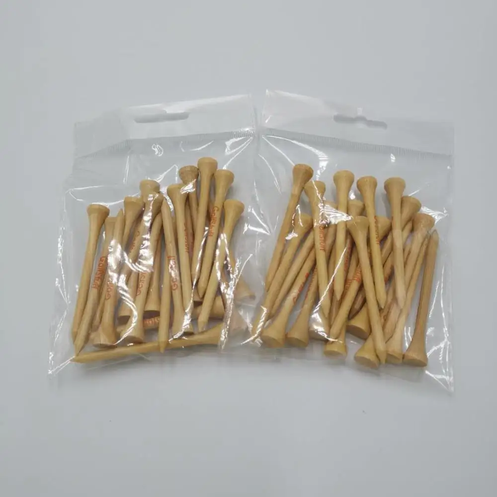 Заводская цена натуральный цвет логотип под заказ Деревянный Гольф-Тройник с упаковкой