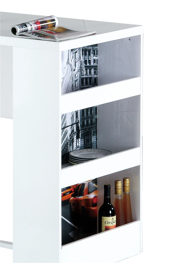 Hot sale modern simple home restaurant hotel white color tall wooden table bar wood