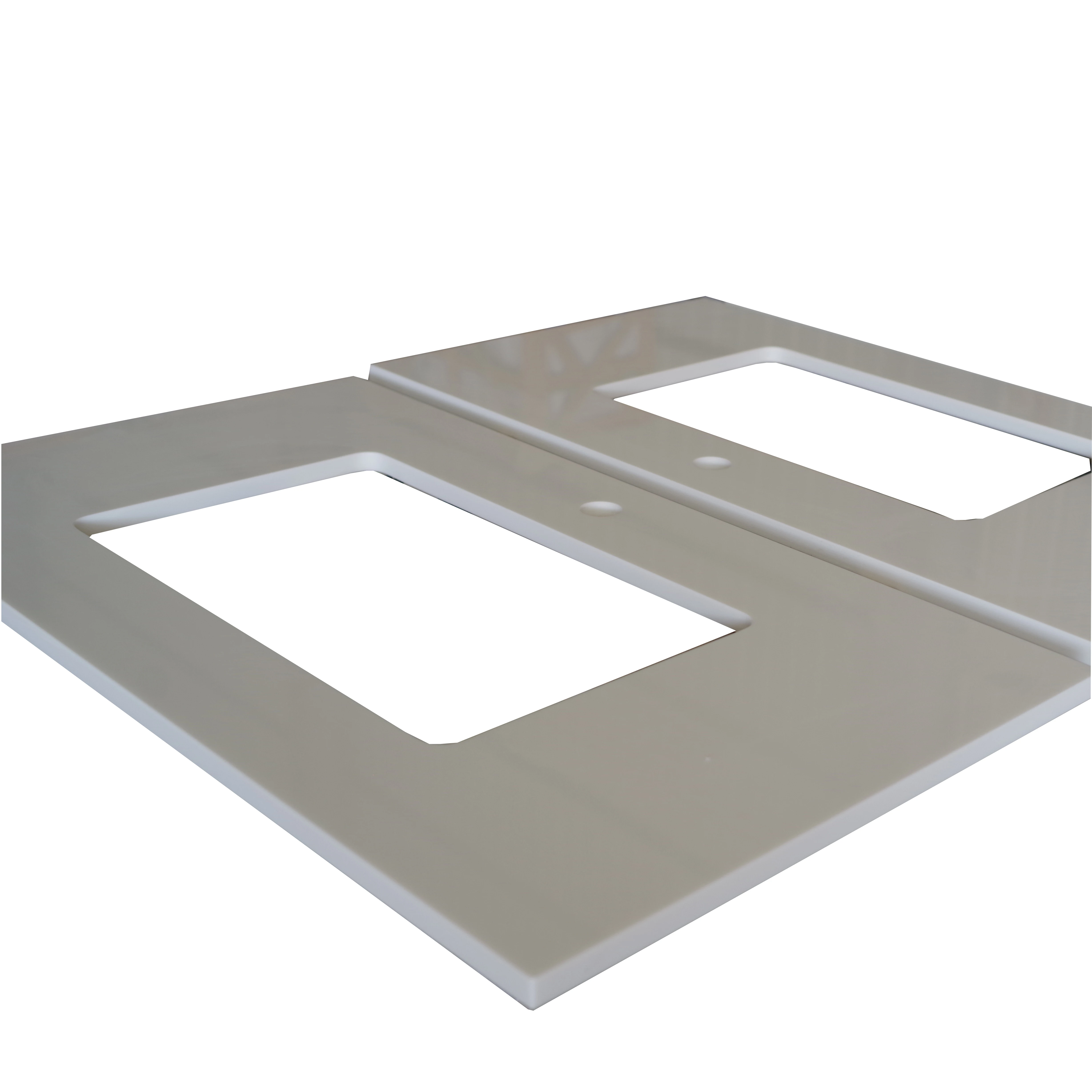 Ready to ship hot sale modern nano glass bathroom vanity top