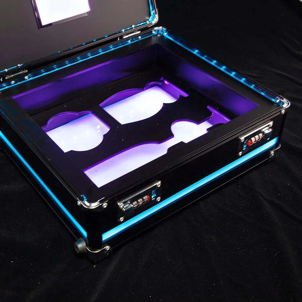 Rodnn 9A08 Custom Club Bar Barset Bottle Glass VIP LED Wine Bottle Display Case