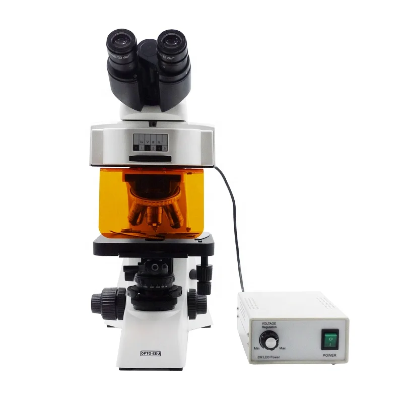 OPTO-EDU A16.2603-LT4 6 Holes Disc Fluorescence Illuminator Professional Fluorescence Microscope