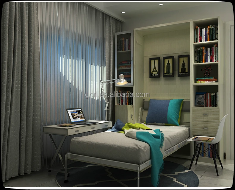 Gorl warm home furniture space saving folding wall bed,modern murphy bed QF094-QF124-QF154