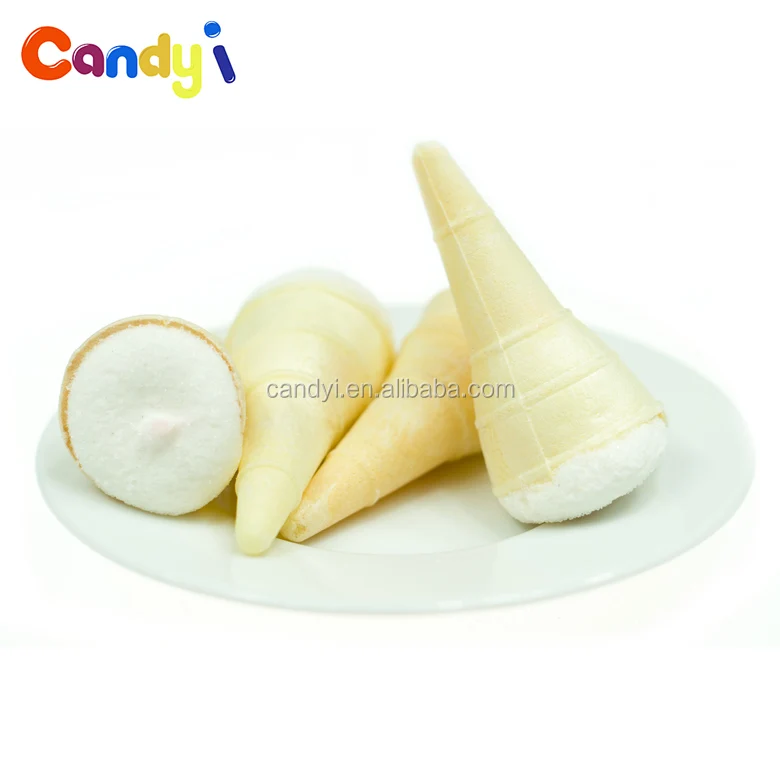 Multi-colored Ice cream shaped fruit jam fillings confectionery marshmallow candy