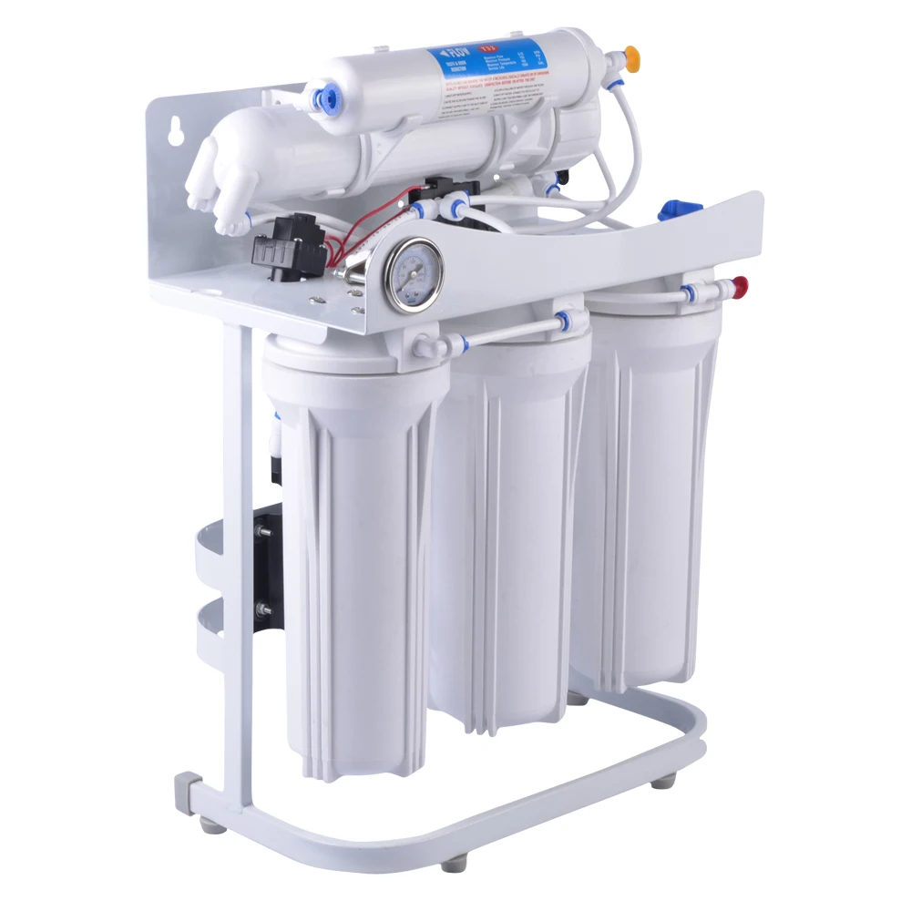 Manual-Flush 50GPD 6 stage ro system water filter