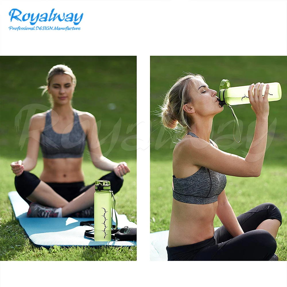 Amazon Wholesale Sports Water Bottle with Time Tracker/Marker, Motivational Water Bottle