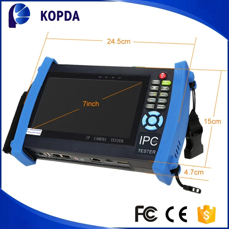 IPC-8600ADH 7 дюймовый ВИДЕОНАБЛЮДЕНИЯ Тестер IP-Камера Монитор С Сенсорным Экраном Onvif ЭН/TVI/CVI HDMI 1080 P/PTZ/POE/WI-FI/F