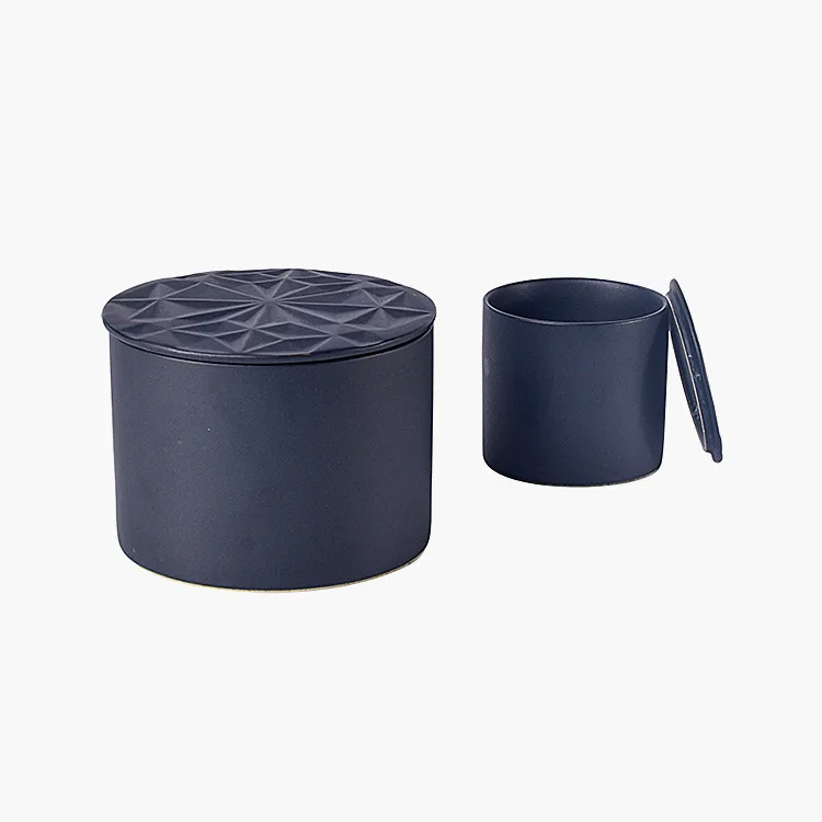 Лучшее качество, заводская цена, домашний декоративный керамический пустой черный контейнер для свечей с крышкой (62162527784)