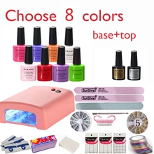 Nova chegada venda quente de verão perfeito Soak off polonês Gel ferramentas art nail conjuntos kits de unhas de Gel manicure escolher 8 cores