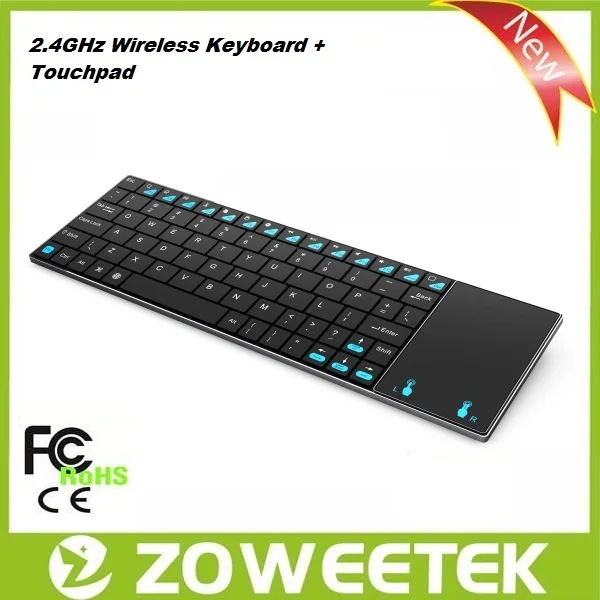 Из нержавеющей стали 2.4 г клавиатура беспроводная для смарт тв и компьютер