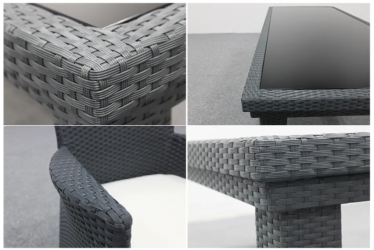 Outdoor furniture rattan weaving  patio furniture rattan dining table and chair set