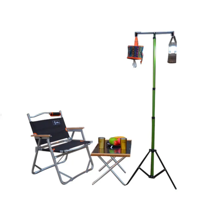 
Outdoor camping supplies triangle lamp stand aluminum bracket lighting pole telescopic suspension 