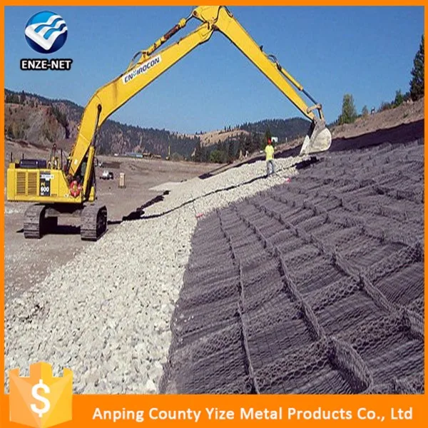 ПВХ гексагональной габионов, galfan gabion box в alibaba онлайн