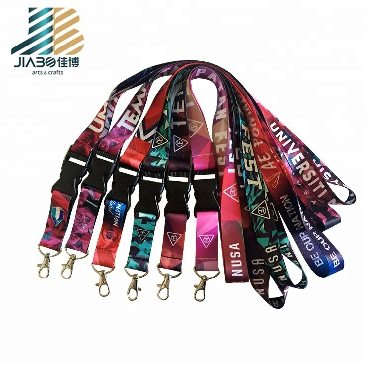 New custom sublimation printing retractable sports lanyards for teenagers