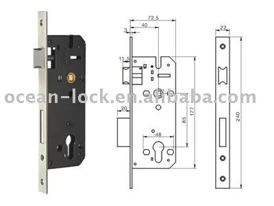 
Корпус врезного замка 85*40, корпус врезного замка 