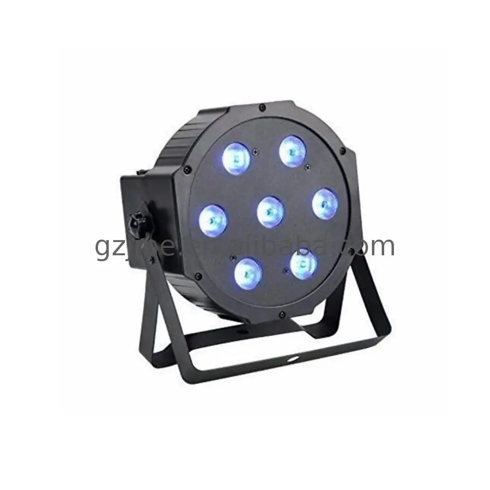 NEW 7x12W RGBW 4IN1 led Luxury DMX 3/7 Channels Led Flat Par Stage Light DJ Disco Professional Club Sound Party Lights