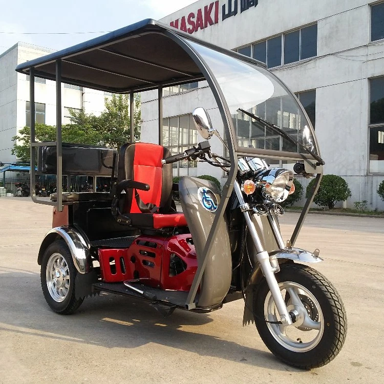 chinese 110cc gasline passenger tricycle with roof