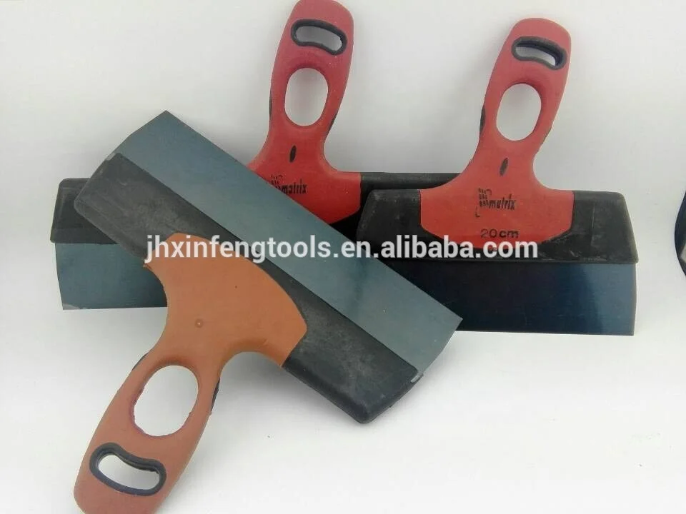 Superior Quality Putty Knife with Long Red Plastic Handle