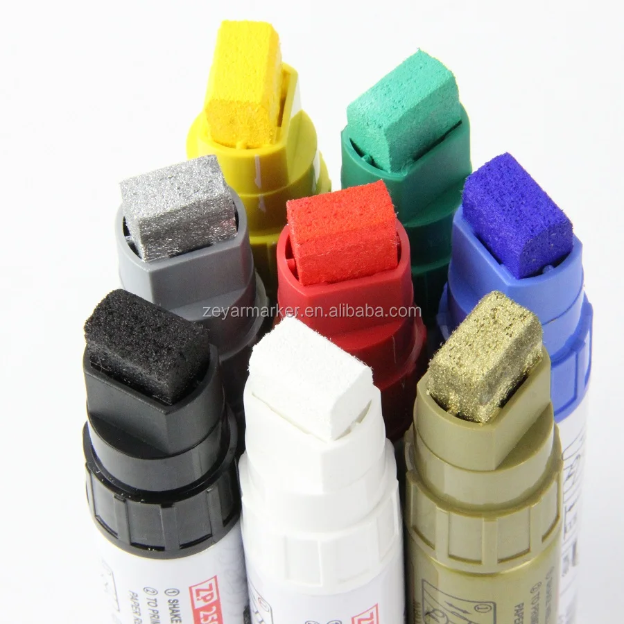 Индивидуальный маркер ZEYAR на масляной основе, красковая ручка, клапан, широкоугольный фетровый наконечник