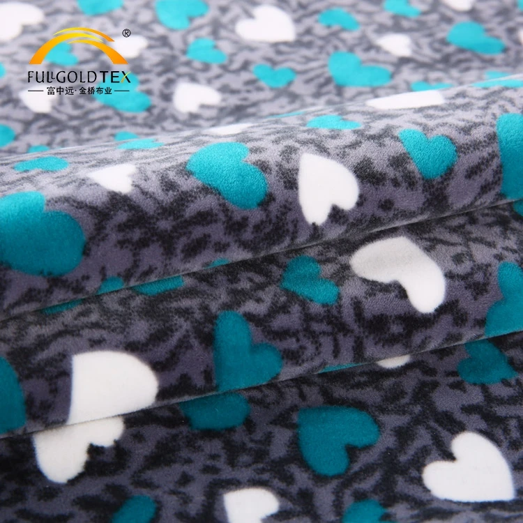 China wholesale custom thick super soft touch printing velvet upholstery bed sheet velour spandex fabric