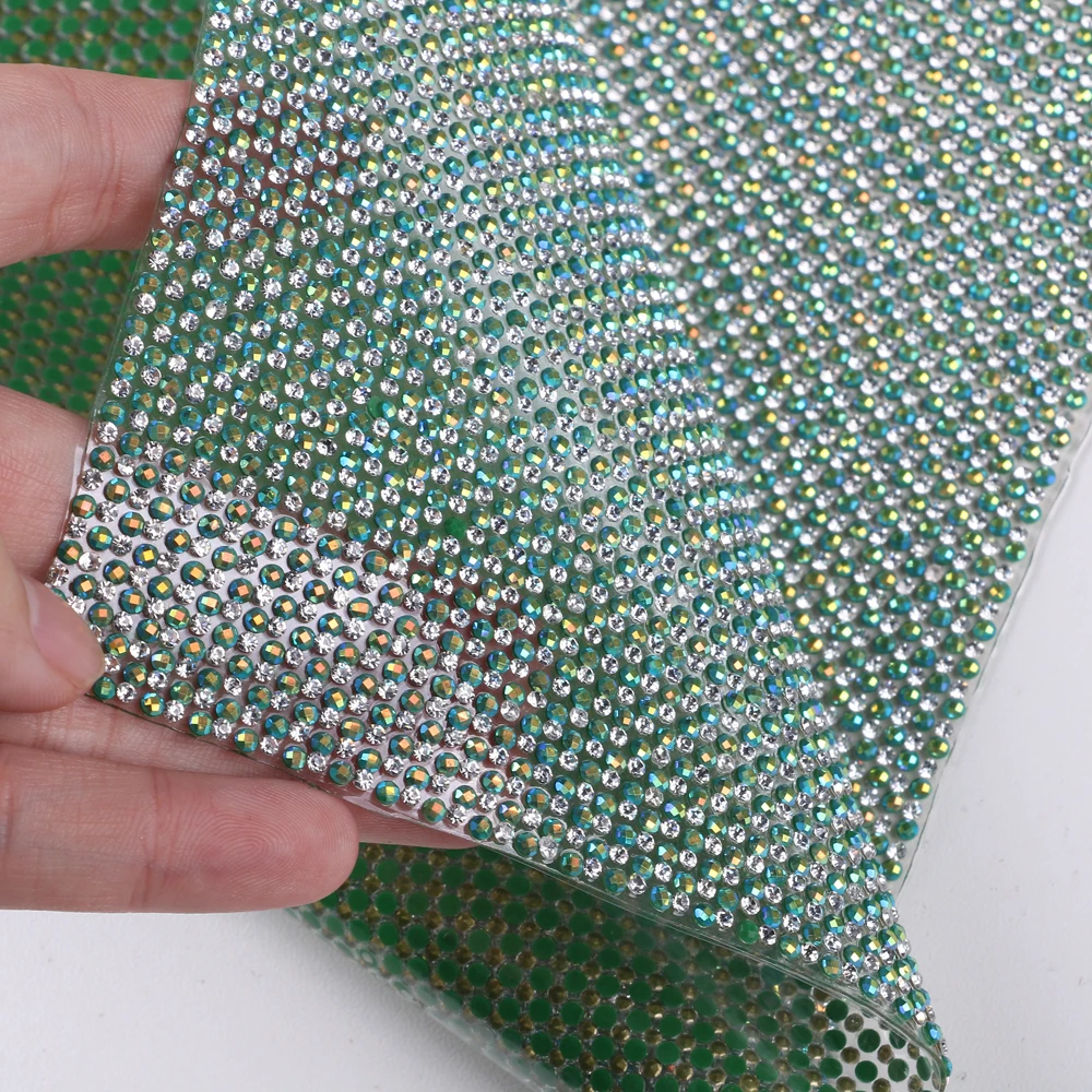 XULIN GTB0202 Hot fix Resin Mesh Sheet Crystal Rhinestone Appliques Wholesale My Rhinestone Transfers Beaded Trim