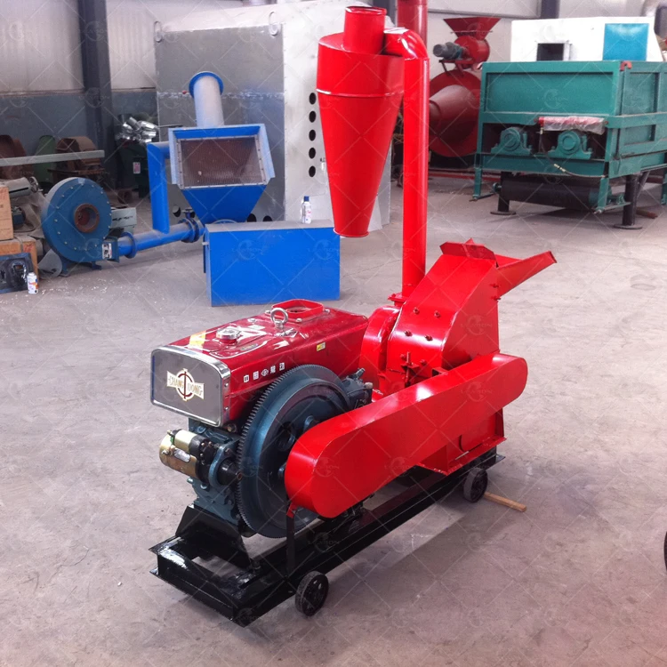 Заводская б/у дробилка древесных опилок дизельная молотковая мельница цена