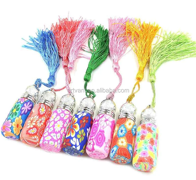 5ML Perfume Clay Roller Bottle Polymer Clay Empty Small Refillable Roll on Bottle For Essential Oil
