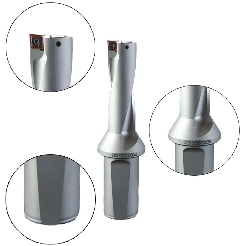 
acckee WDMX cnc machine power indexable insert coolant efficient u drill bit set 