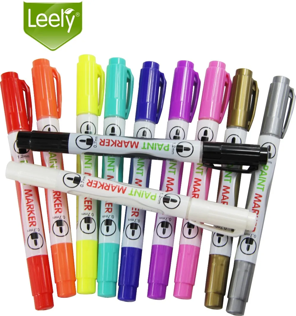 0050W 12pcs waterproof drawing graffiti art acrylic paint marker pens set