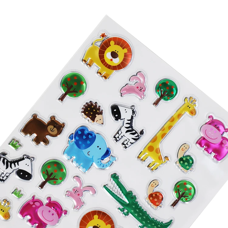 Top quality self adhesive novelty shape kids 3d  foam bubble stickers for gifts