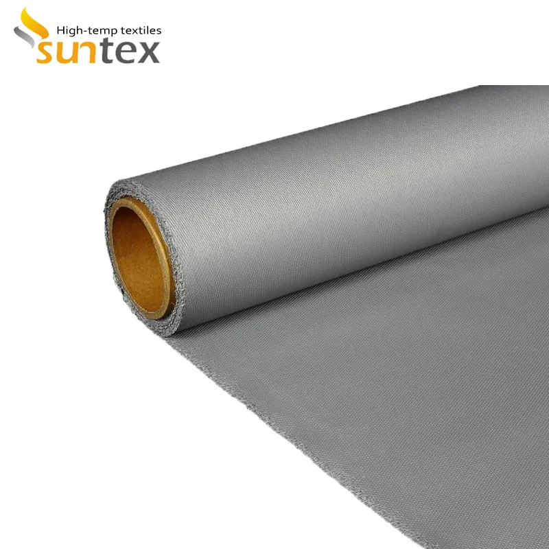 Fire Resistant Silicone Rubber Coated Glass Fabric For Heat Fire Protection