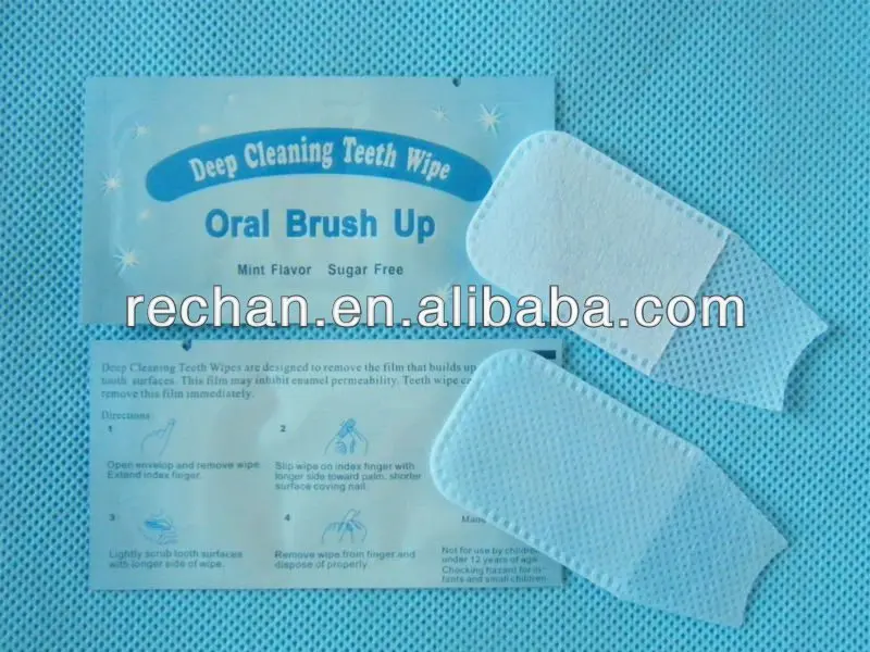 Finger teeth whitening swabs mouth tray dental brush