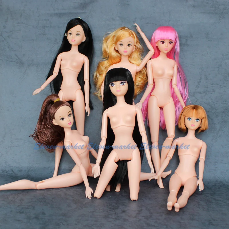 Wholesale 30cm 11 8 Nude Naked doll Toy 12 Jointed Movable Flexible For Barbie Kurhn Doll