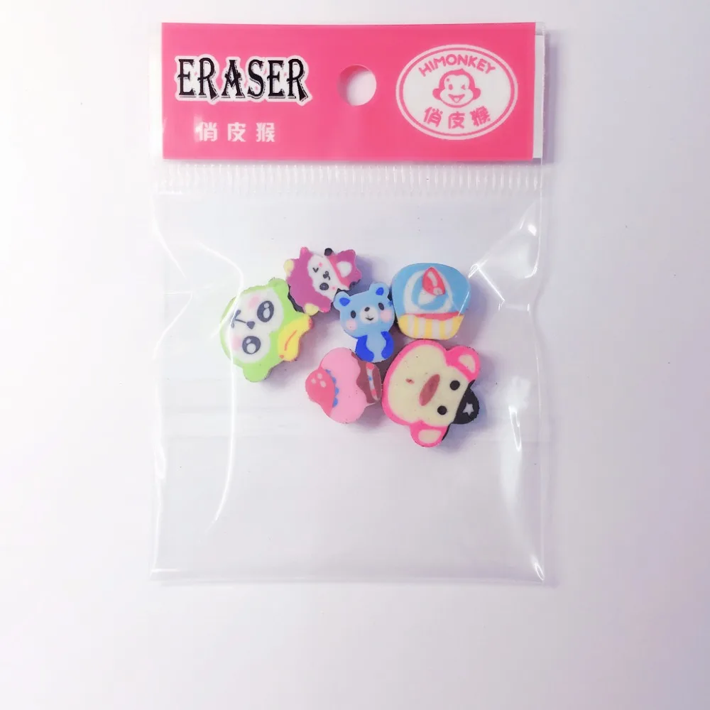Cute Stationary Pencil Animal 2D Fancy Erasers