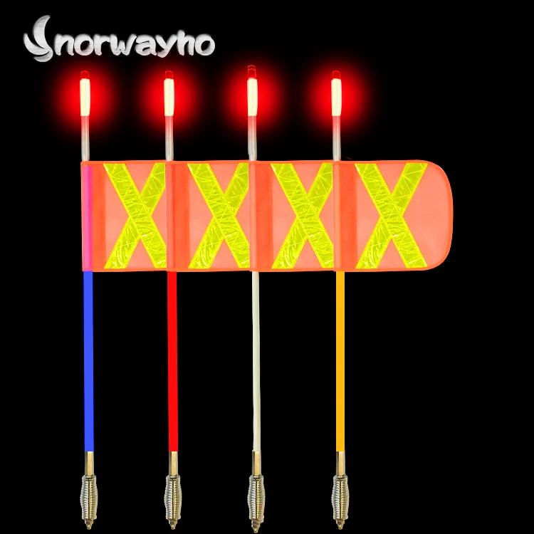 6ft/8ft/10ft/12ft or customized size lighted safety whip antenna for mining heavy duty vehicles