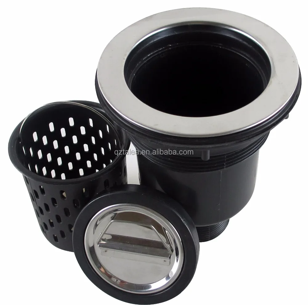 3.5 inch plastic sink basket strainer for double bowl sink