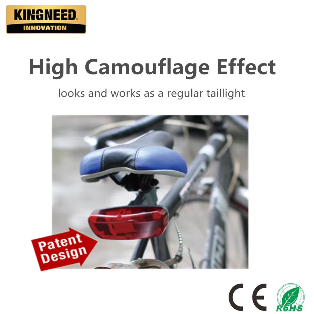 KINGNEED T16 anti lost dynamo self charging hidden taillight long battery life waterproof bike sms gprs gps tracker for bicycle