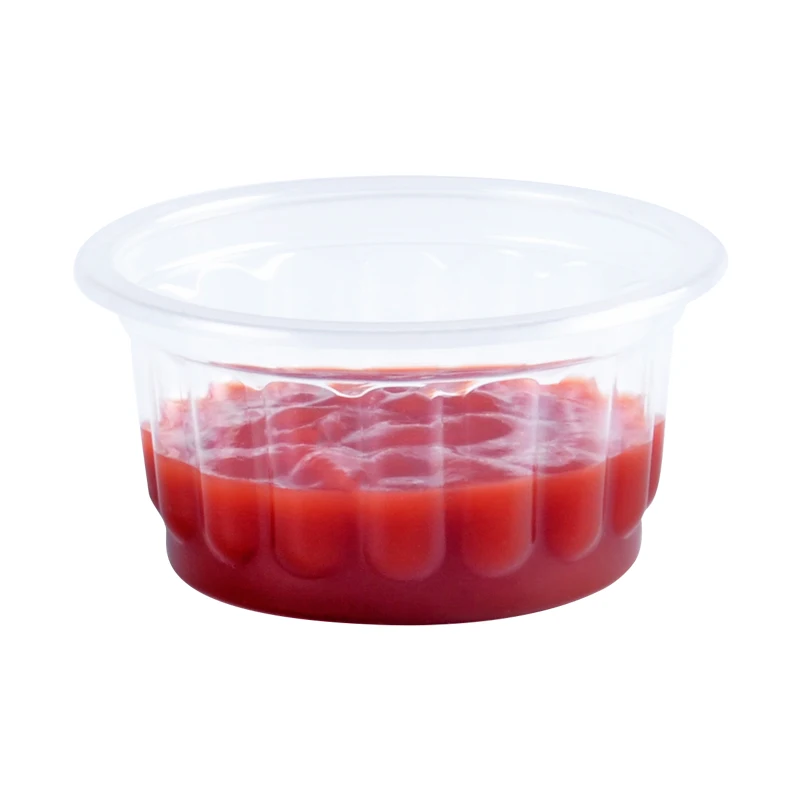 Disposable plastic plum blossom shape Mini yogurt Jelly PP Cup for small clear sauce container