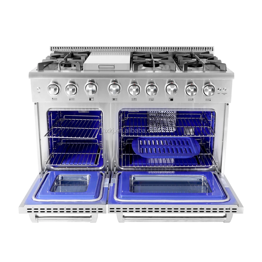 commercial high quality 48 inch 6 burner gas range from china