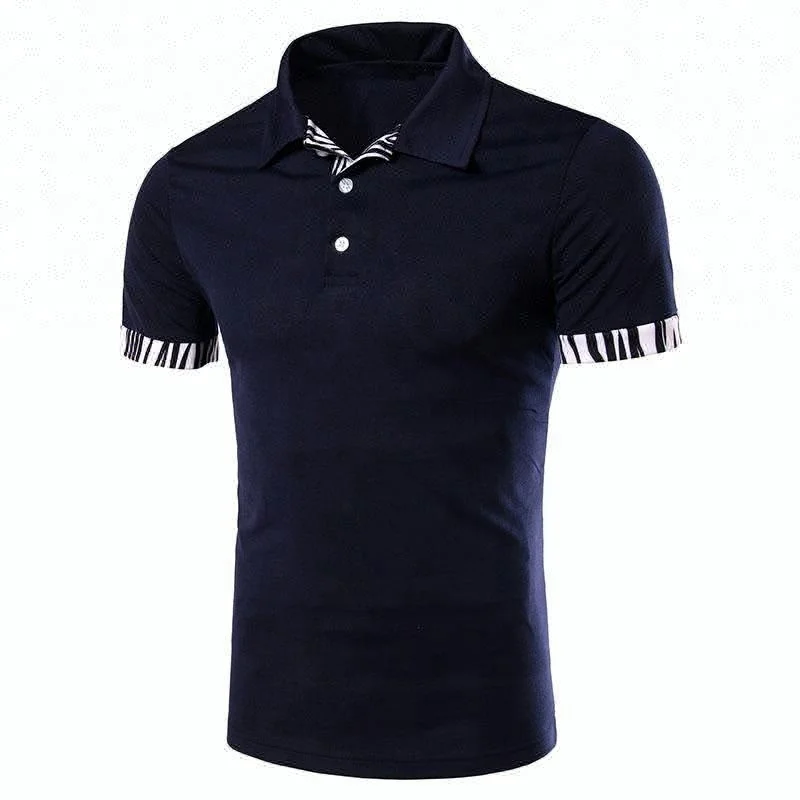 Design Different Floral Collar Cuff Polo T-Shirt For You China Supplier,Top Quality 100% Cotton Polo Tee Shirt With Patch Pocket