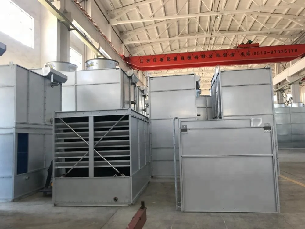 cooling tower for ice cream machine  fluid circulates inside the coil evaporative  condenser