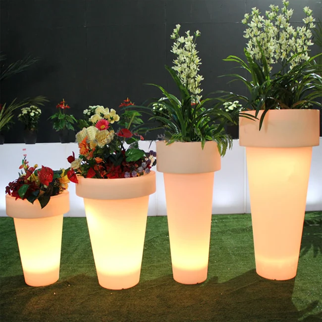 luxury party decorations led outdoor flower pot led indoor potted plants grow light