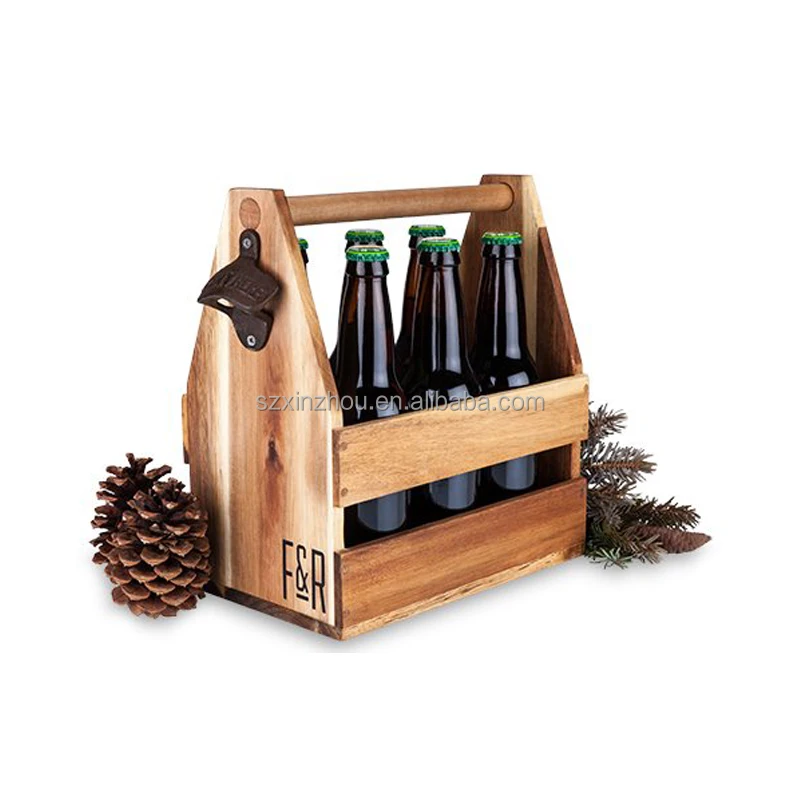 Деревянная пивная коробка ручной работы