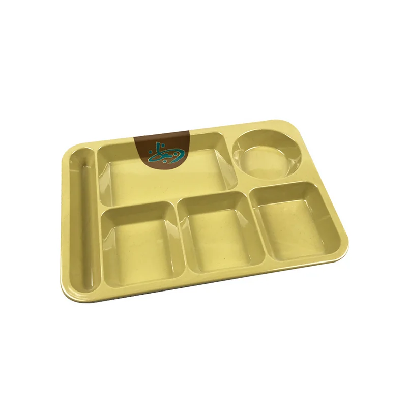 
Wholesale Cheap Canteen Buffet Plastic Melamine Divided Dinner Plate 